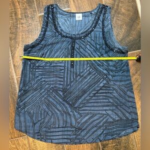 Cabi navy tank with beading. XL